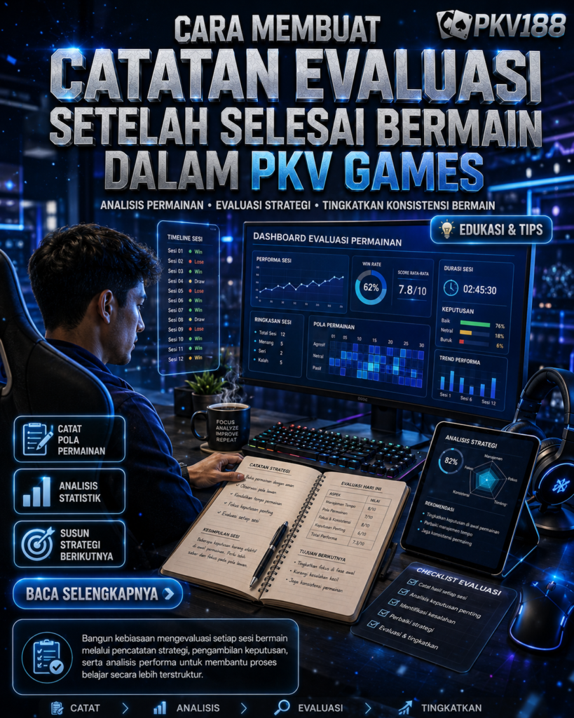 Cara Membuat Catatan Evaluasi Setelah Selesai Bermain Dalam PKV Games 144629d9 757e 447d 883a d688282b19b5