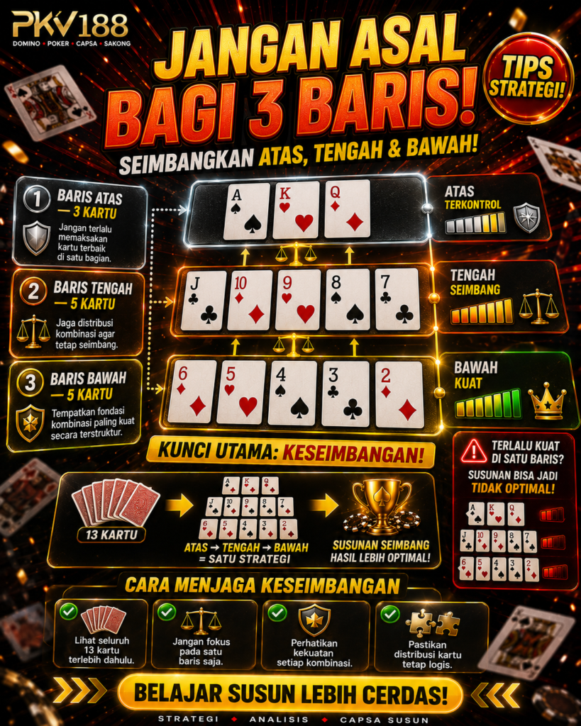 Teknik Menyeimbangkan Tiga Baris Kartu agar Tidak Salah Susun baa9382a 66bc 4392 9118 ec43ff7b2407